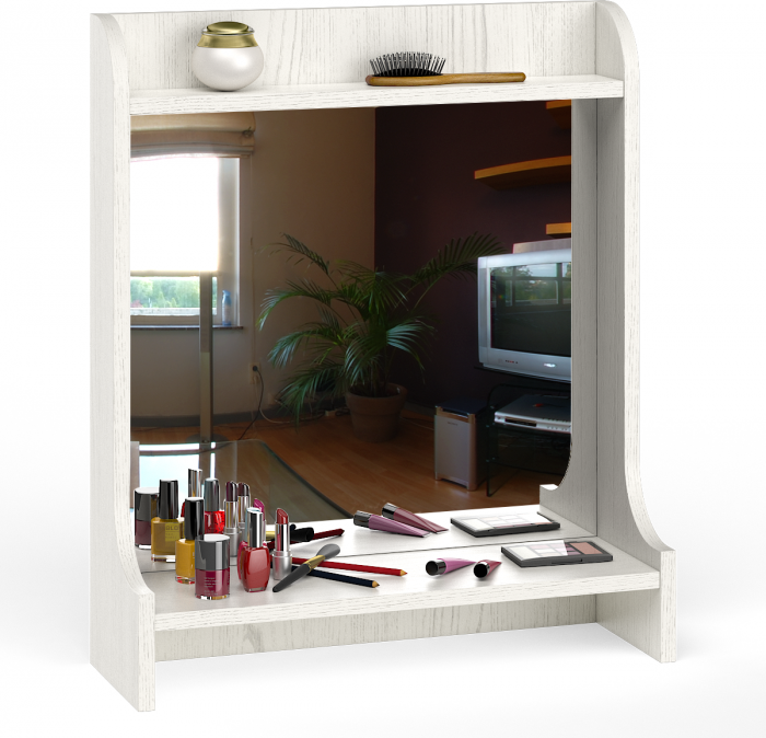 Ливерпуль Стол туалетный 12.46 + Полка 10.118, ясень ваниль/белый