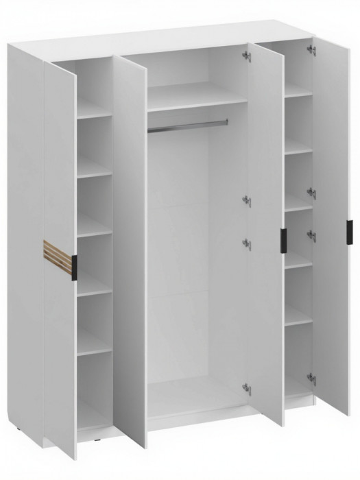 Модульная спальня Нао, набор №4, Дуб вотан/Графит (Профиль МДФ Дуб вотан)