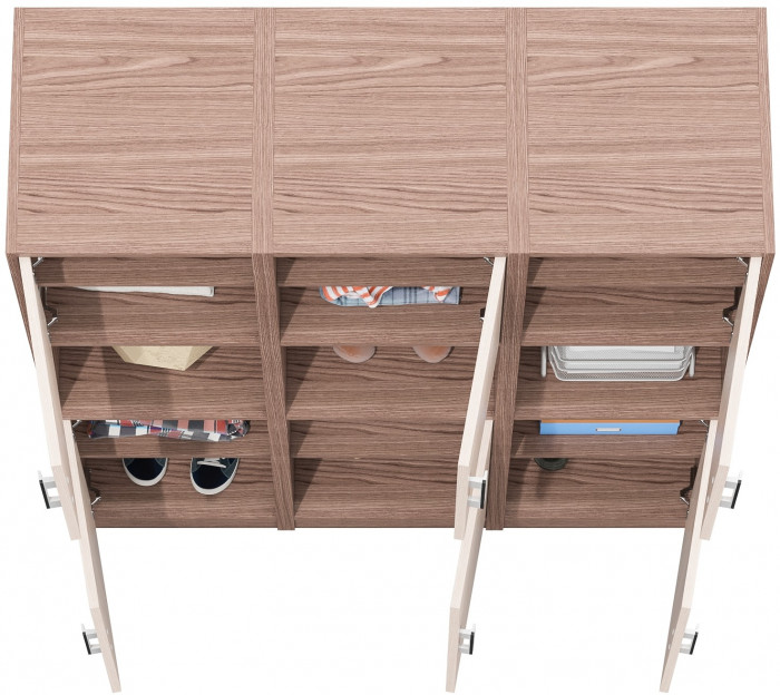 Три Пенала С-МД-СК9П к компьютерному столу С-МД-СК9, ясень шимо светлый/ясень шимо тёмный