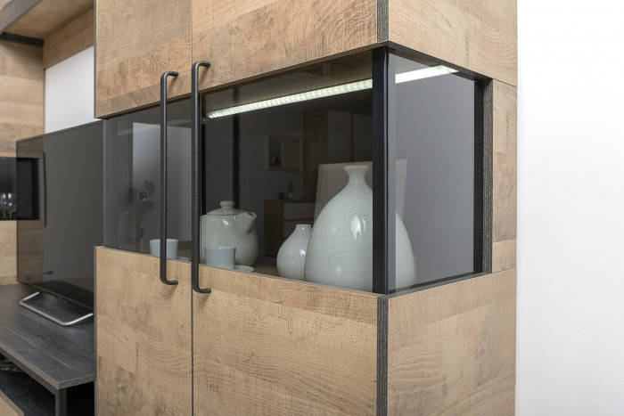 Трувор Гостиная 035, дуб гранж песочный/интра