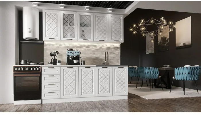 Кухня МДФ Агава 2000, лиственница темная