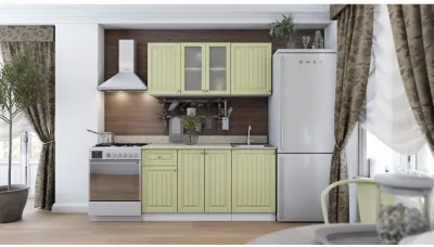 Кухня МДФ Хозяюшка 1500, Фисташка