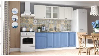 Кухня МДФ Хозяюшка 2000, Акация/Деним