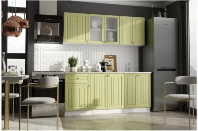 Кухня Хозяюшка МДФ 1800, Фисташка