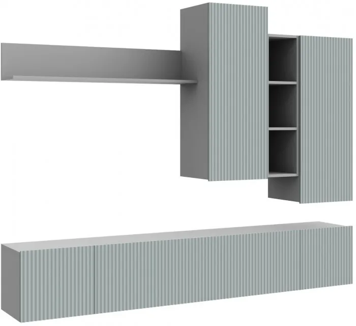 Гостиная Сканди (Белый / Белый глянец)