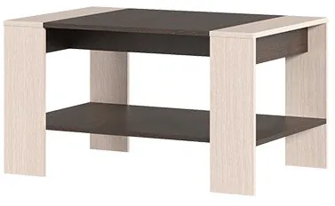 Стол журнальный РИО 2 (ножки светлые, столешница темная) венге/белфорт