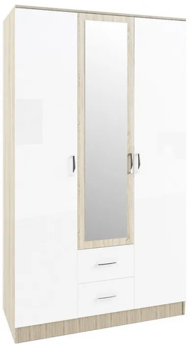 Модульная гостиная Софи, композиция 1, Белый глянец/Дуб Сонома