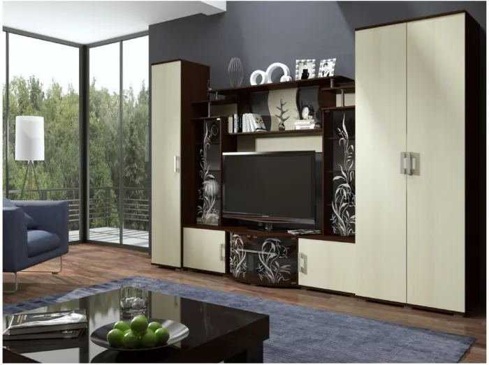 Модульная гостиная Виста (Дуб крафт/ Белый Глянец)