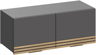 Антресоль Нао АН-4013, Графит/Графит, Дуб Вотан