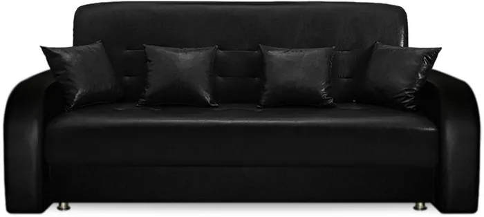 Диван-кровать Престиж 120х190, книжка, экокожа, черный