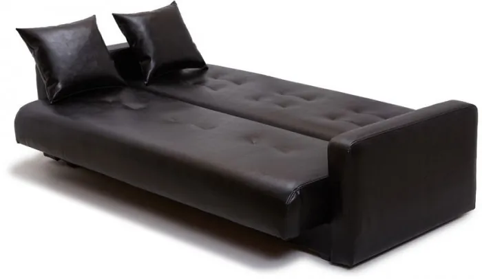 Диван-кровать Престиж 120х190, книжка, экокожа, черный