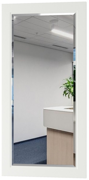 Остин 17.03 Зеркало, цвет белый шагрень, ШхГхВ 120х2х59,5 см., может крепиться горизонтально или вертикально