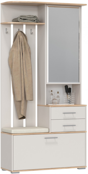 Прихожая 2-3431дкз/к.с Домино - Шкаф с вешалкой, дуб крафт золотой/кашемир серый