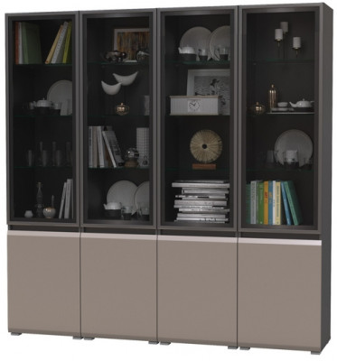 Сидней Комплектация № 018, корпус: антрацит/фасады: МДФ веллюто капучино