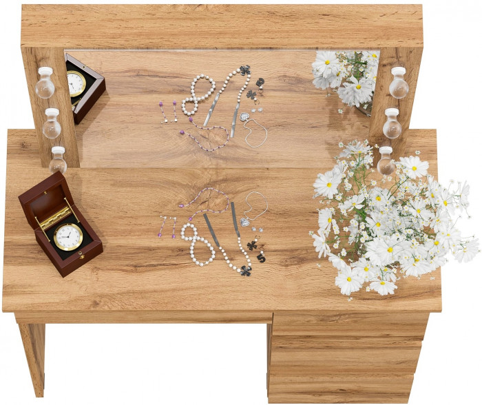 Стол косметический с подсветкой Сура, дуб вотан