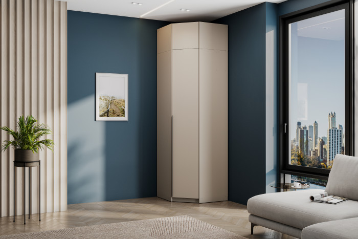 Шкаф угловой с антресолью ШК 5, Меланж