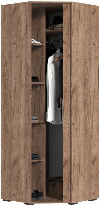 Хелен ШК 04 Шкаф угловой (0,748х2,100х0,748) кашемир/дуб крафт табачный