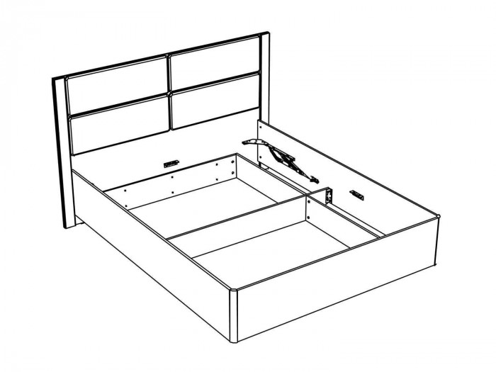 НМ 040.52 Кровать Livorno /дуб бунратти / софт панакота