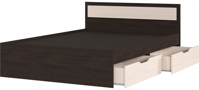 ГАРМОНИЯ КР 605 кровать с ящиками (1,452х0,78х2,032) венге/белфорт