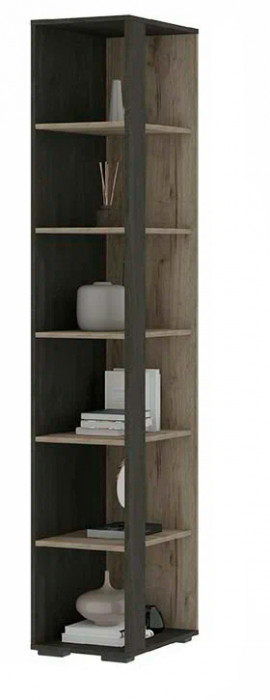 Эдинбург Стеллаж СТЛ-02 (0,350х2,000х0,500) железный камень/дуб крафт серый