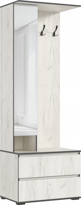 Норд Прихожая, композиция №3, Дуб крафт белый/Дуб крафт белый