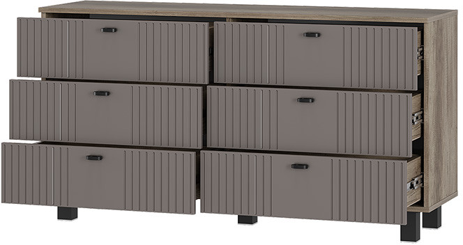 Комод Олива КМ-04, Дуб каньон, Муссон софт