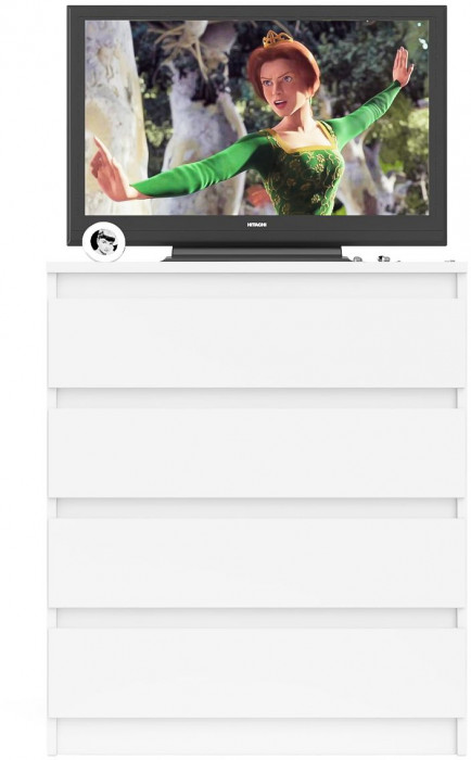 Мори Комод МК800.4, цвет белый, ШхГхВ 80,4х41х94 см.