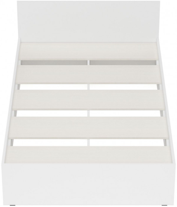 Стандарт Кровать 1200, цвет белый, ШхГхВ 123,5х203,5х70 см., сп.м. 1200х2000 мм., без матраса, основание есть