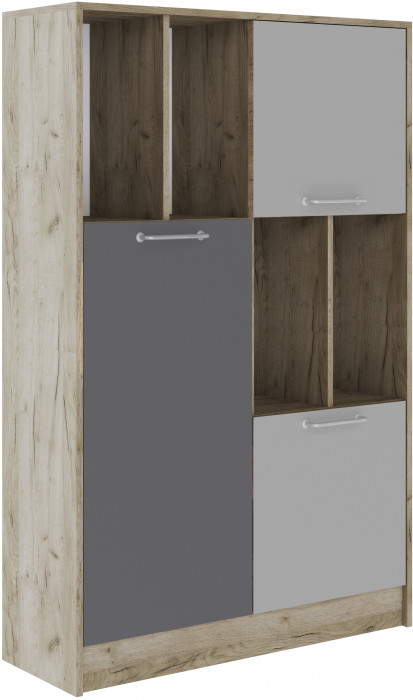 Модульная подростковая спальня Колибри-Лофт, набор 2, Крафт серый/Графит серый