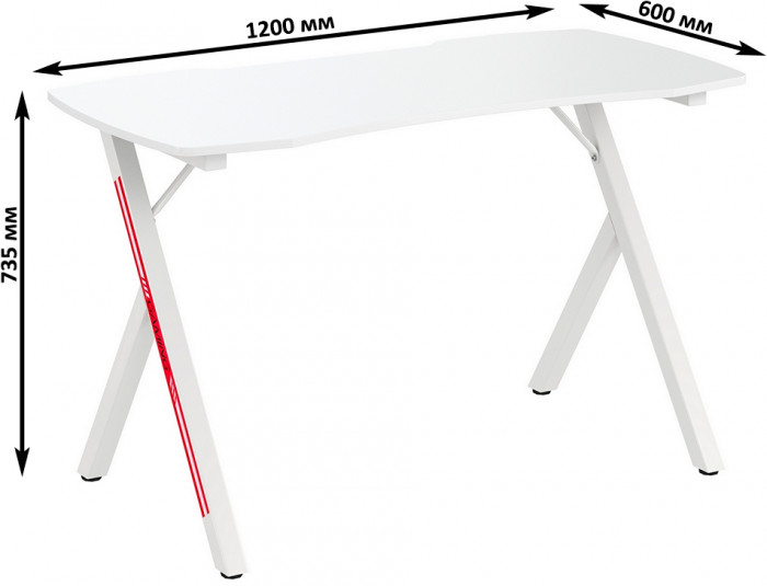 Игровой стол Мебель--24 GT-2310 + кресло компьютерное 103 чёрное, белый