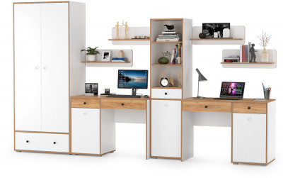 Вуди Компоновка № 31, белый премиум/дуб крафт золотой