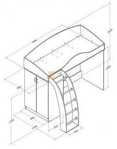 Модульная детская Соня (Соня 1 + Соня 2), Дуб молочный / Салатовый