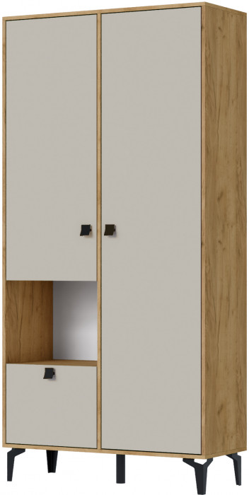 Модульная прихожая Милан, набор 2, Крафт золотой/Кашемир