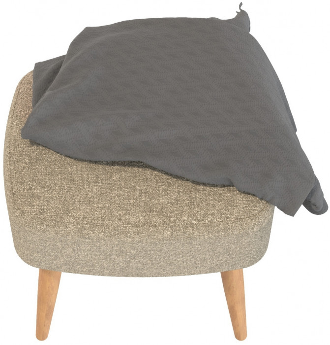 Банкетка 6-5135ТКШкор Полли, цвет ткань коричневая, ШхГхВ 44х34х45 см.(прямоугольная банкетка на четырёх ножках), цвет ножек: тик