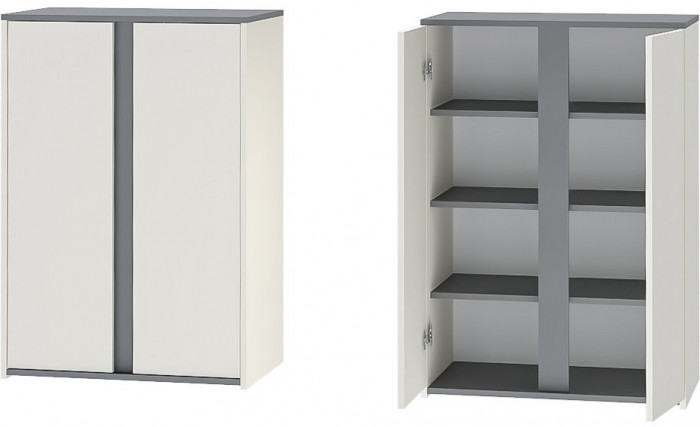 Модульная прихожая Иннэс 12 Набор 2 (Графит / Миндаль)