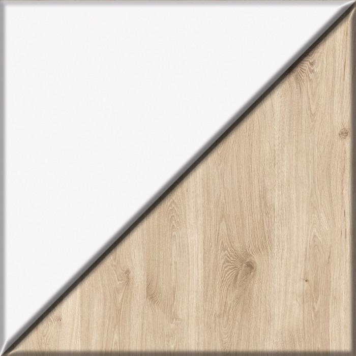 Эйп 13.334 Шкаф для одежды + 13.14 Стеллаж, белый/дуб белый