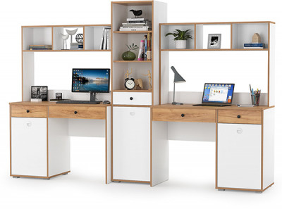 Вуди Компоновка № 13, белый премиум/дуб крафт золотой