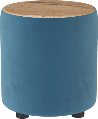 Пуф Пай, светло-голубой/мдф дуб канадский