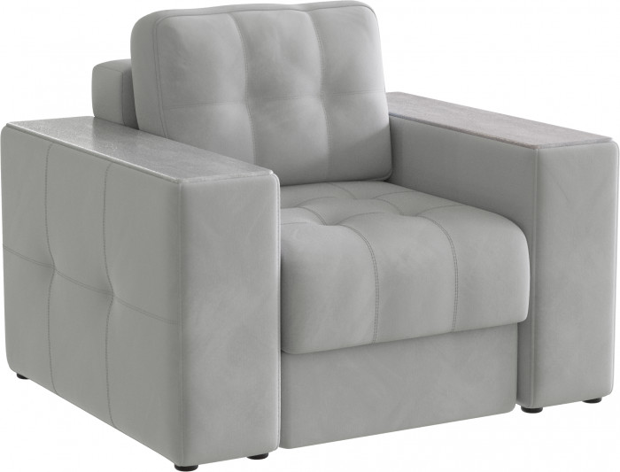 Кресло Виконт, Светло-серый/Холст белый