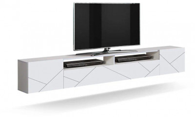 Прага тумба с фрезеровкой белый/софт белый