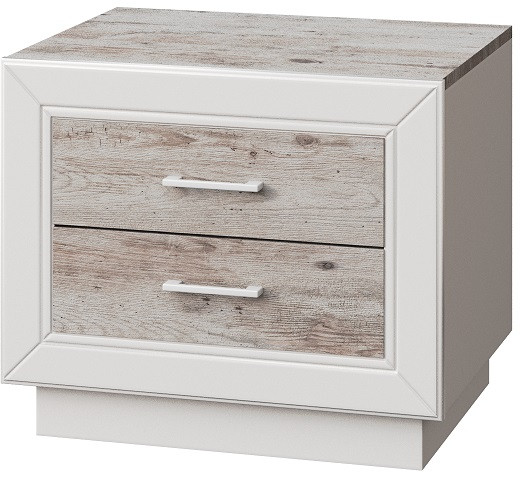 Прикроватная тумба "Эстель" - Дуб полярный/Сосна натуральная