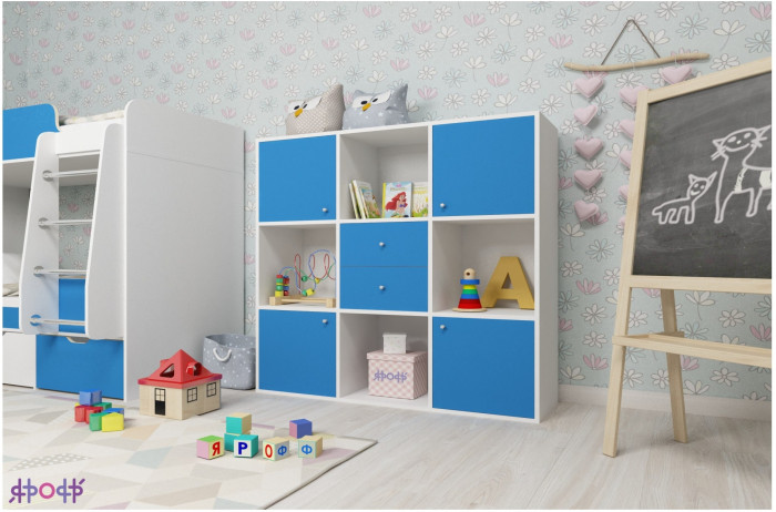 Стеллаж Джери (Дуб молочный/Ясень Анкор темный)