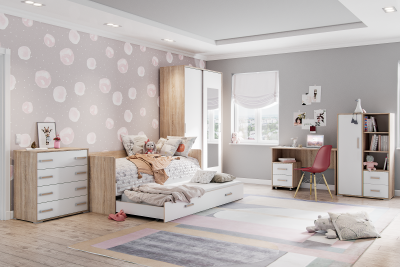 Модульная детская спальня Бланка, Дуб сонома/Белый