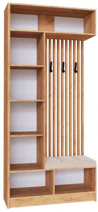 Прихожая Руэлла Центральная секция дуб крафт золотой/белый