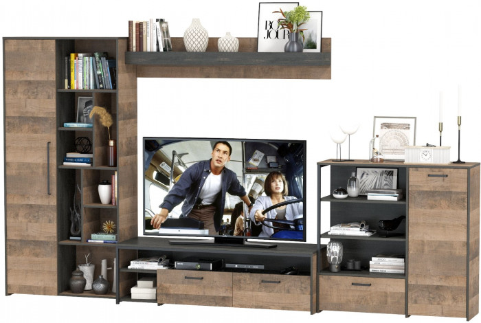 Трувор Гостиная 047, дуб гранж песочный/интра