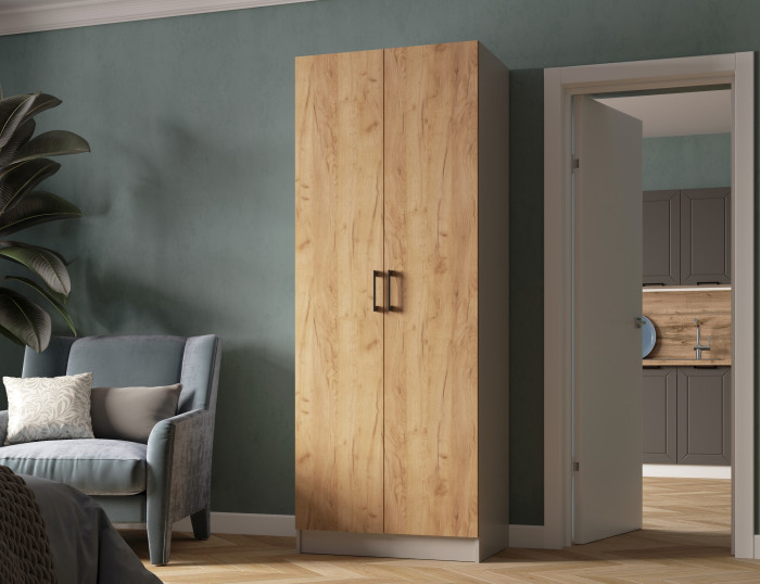 Шкаф Вегас 800, Кашемир/Дуб крафт золотой