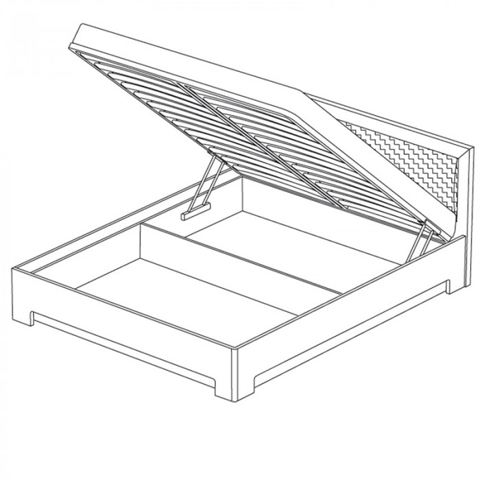 Кровать-1 с подъемным основанием 1600 экокожа Парма Нео