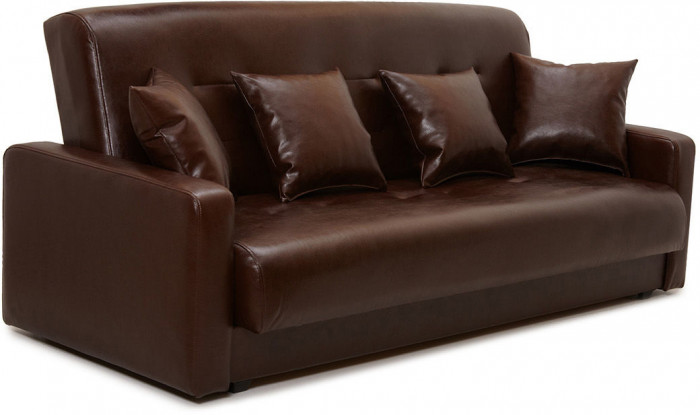 Диван Аккорд 120 коричневый , пружинный блок Боннель