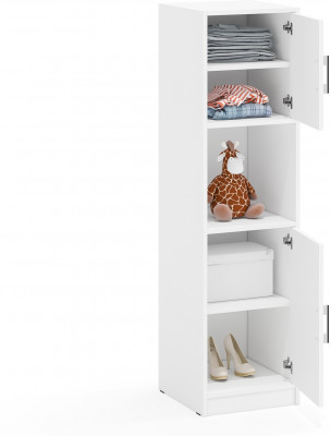 Пенал С-МД-СК9П к компьютерному столу С-МД-СК9, цвет белый шагрень, ШхГхВ 43х45х160 см., универсальная сборка