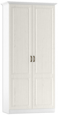 Ливерпуль Шкаф для одежды + карниз, ясень ваниль/белый